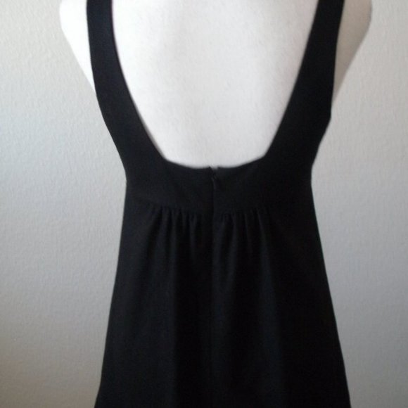 Rebecca Taylor Size 2 Beaded Black Mini Dress Zipper In Back U Shape Ne… - Picture 6 of 7
